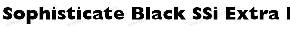 Sophisticate Black SSi Extra Bold字体转换